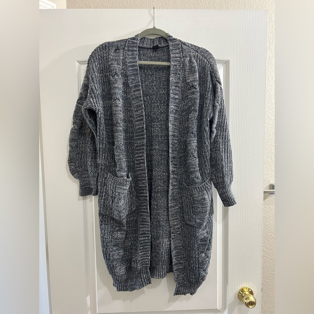 Agnes & Dora Gray Chunky Knit Cardigan